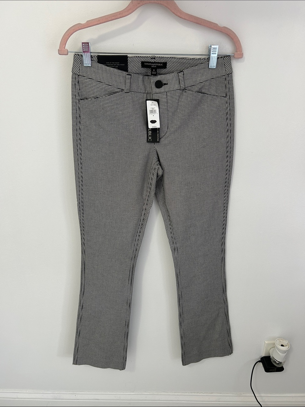 Banana Republic Sloane Straight Houndstooth Pants
